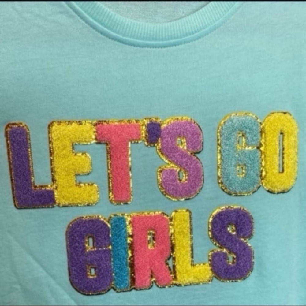 Simply southern let’s go girls Terry cloth sweatshirt medium - Picture 3 of 8